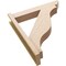 Ekena Millwork 5 1/2-in W x 26-in D x 30-in H Funston Slat Rough Cedar Woodgrain TimberThane Outlooker, Primed Tan OUTUR055X26X30FST24RCPR - alternate 3